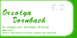 orsolya dornbach business card